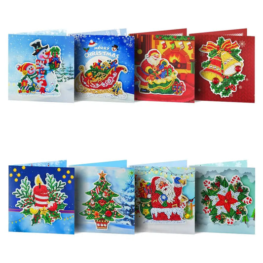 Set of 8 Christmas Greeting Cards Set D - Greeting Card