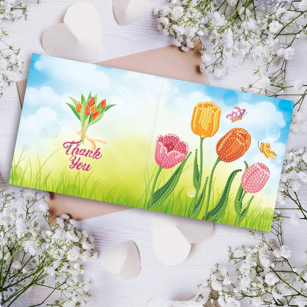 Set of 8 Flowers Greeting Cards Set A - Greeting Card
