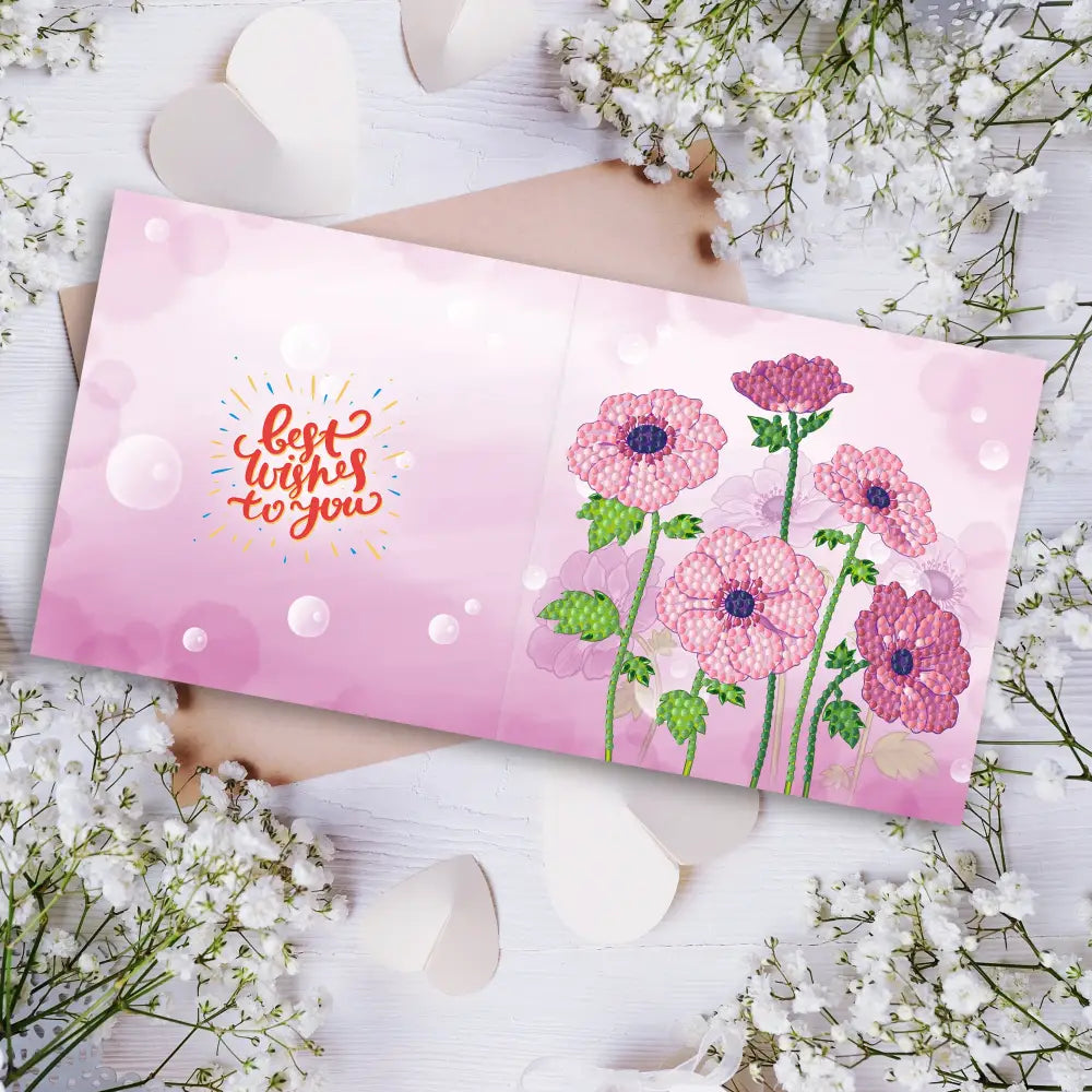 Set of 8 Flowers Greeting Cards Set A - Greeting Card