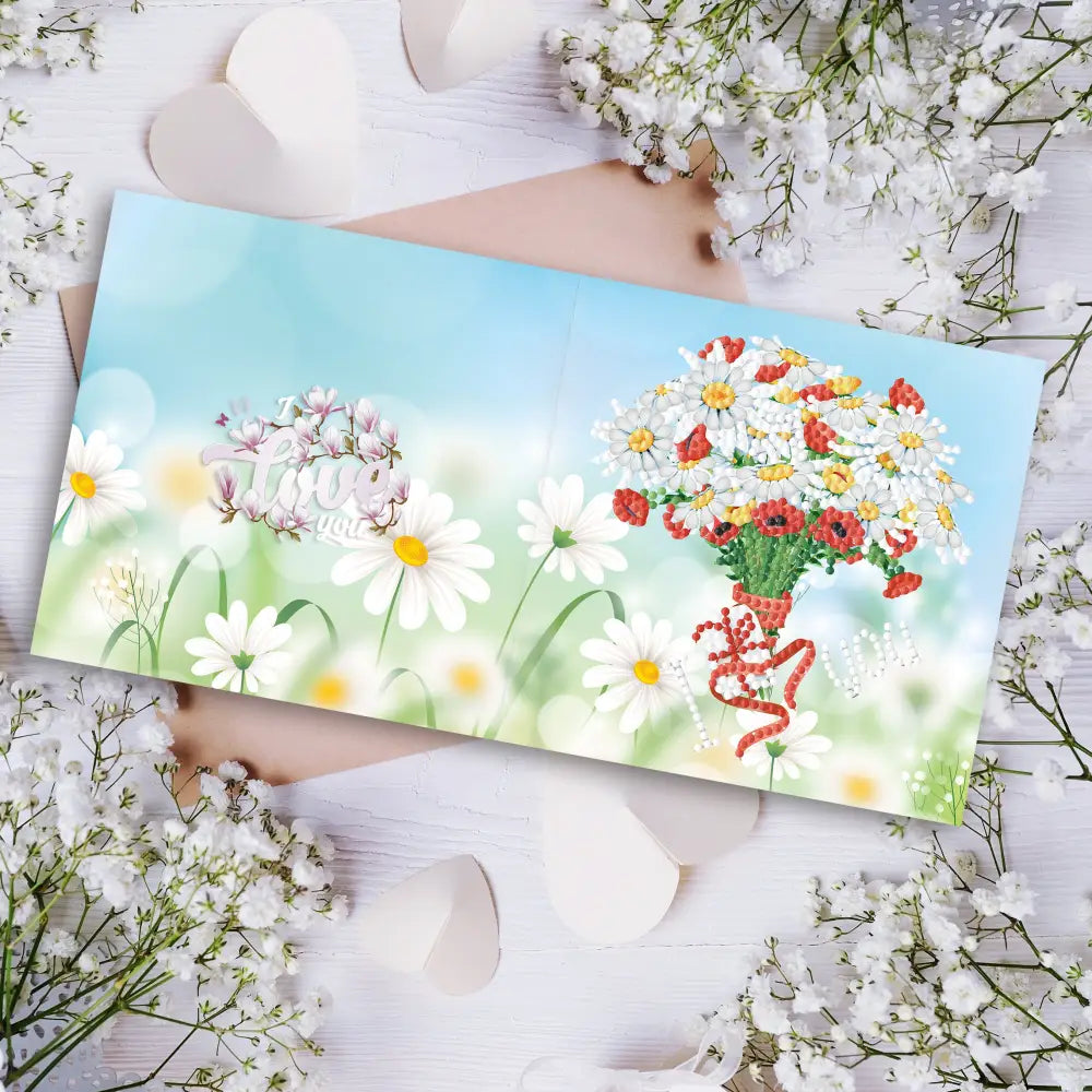 Set of 8 Flowers Greeting Cards Set A - Greeting Card