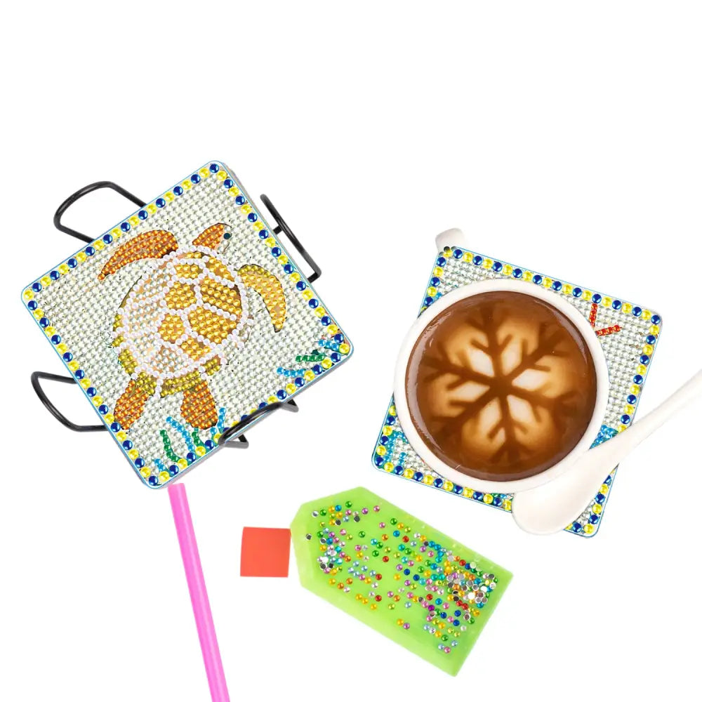 Set of 9 Underwater - Diamond Painting Coaster - Coasters