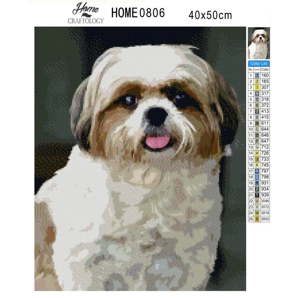 Shih Tzu - Diamond Painting Kit - Home Craftology
