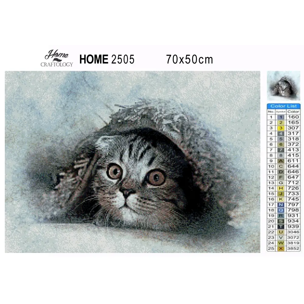 Shy Cat - Premium Diamond Painting Kit - Diamond Painting Kit