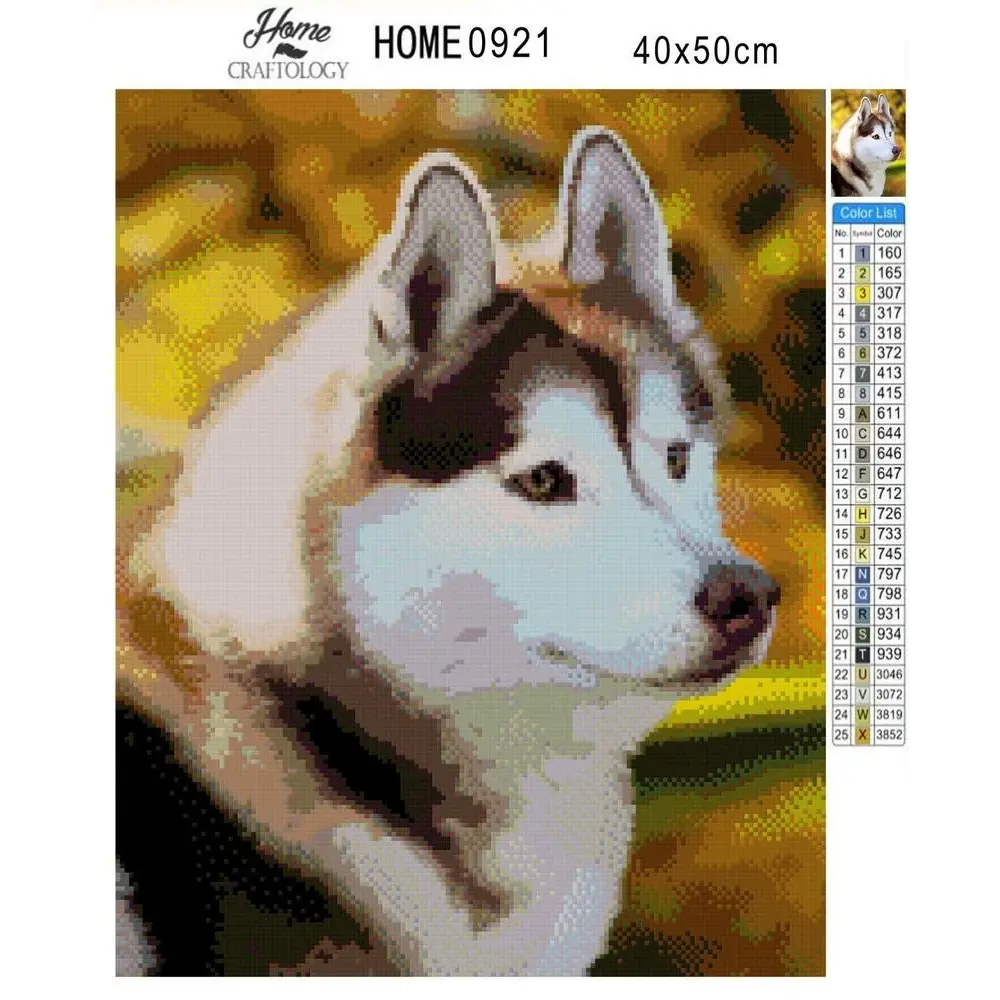 Siberian Husky - Diamond Painting Kit - Home Craftology