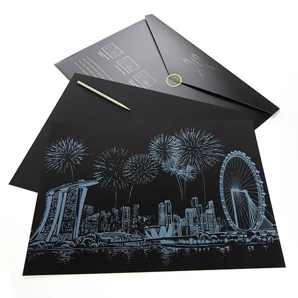 Singapore - Scratch Painting Kit - Scratch Painting