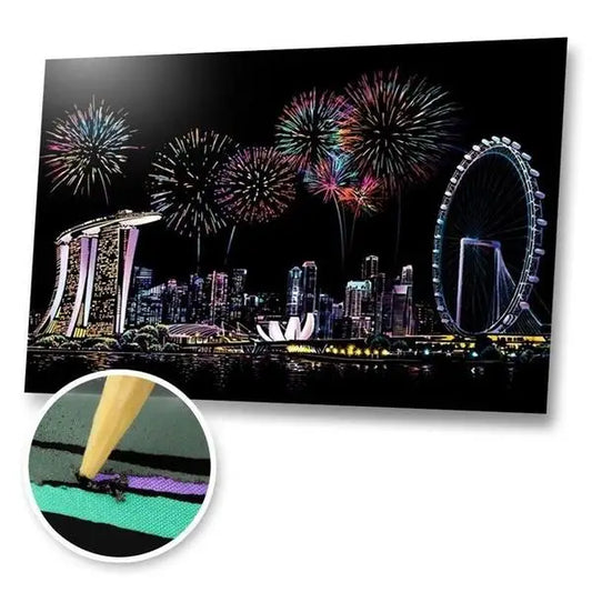 Singapore - Scratch Painting Kit - Scratch Painting