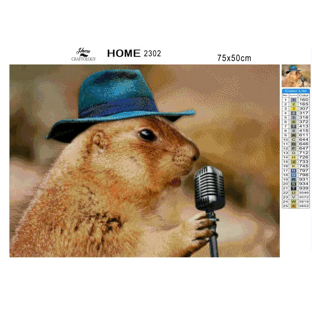 Singing Prairie Dog - Premium Diamond Painting Kit - Diamond Painting Kit