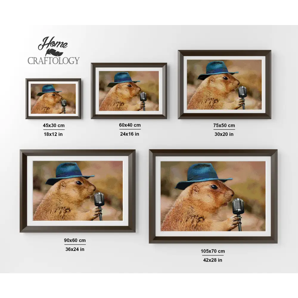 Singing Prairie Dog - Premium Diamond Painting Kit - Diamond Painting Kit