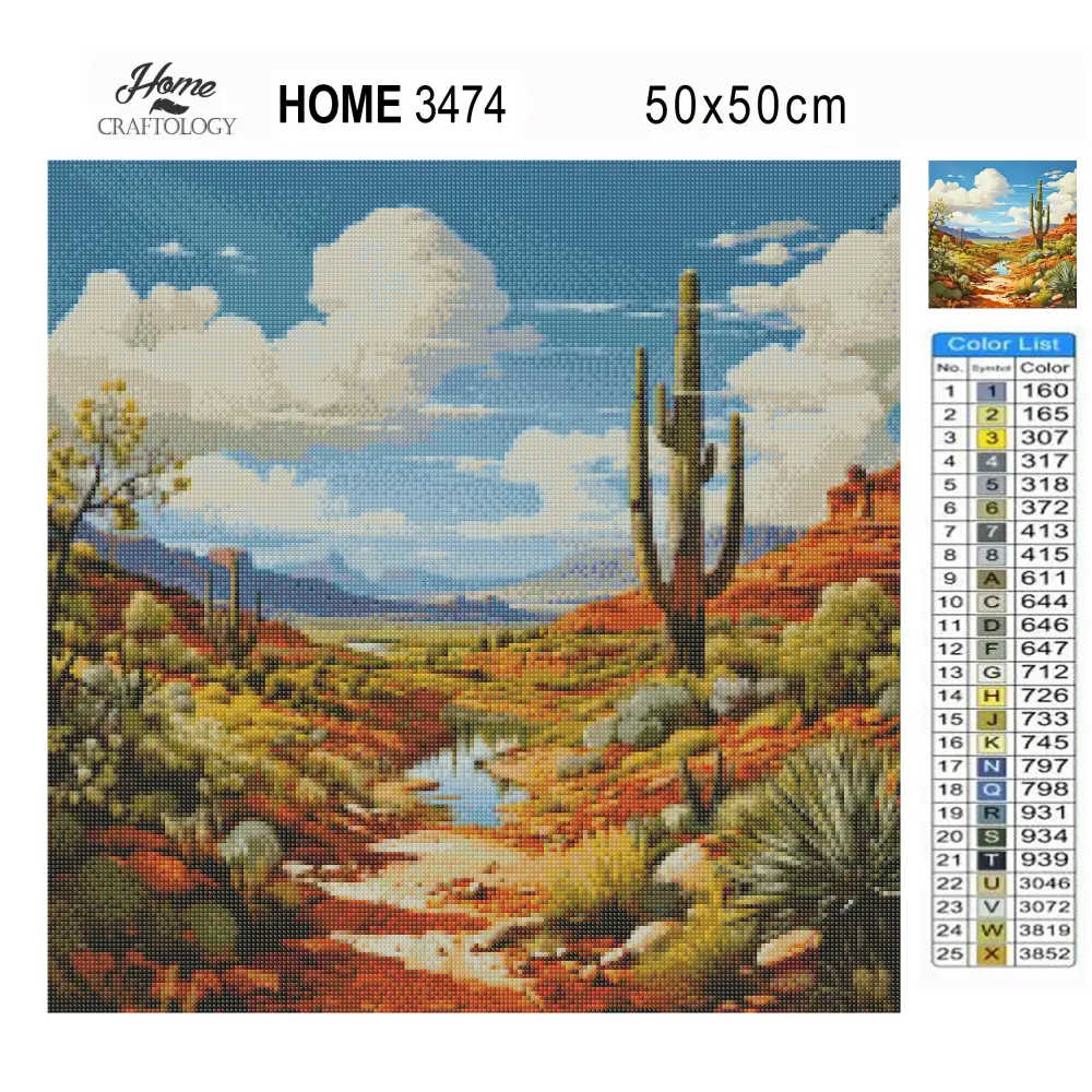 Small Desert Stream - Exclusive Premium Diamond Painting Kit - Diamond Painting Kit