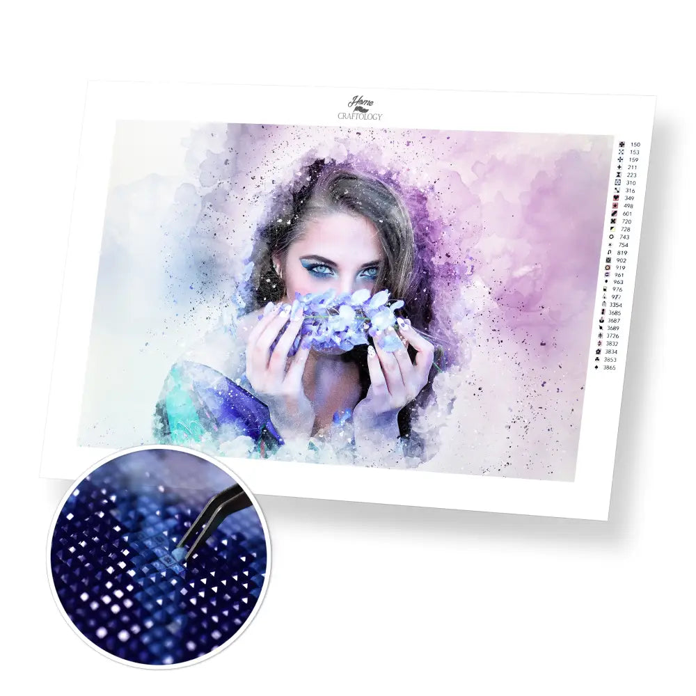 Smell the Flowers - Premium Diamond Painting Kit - 45x30cm / 18x12’’ / Square (Most Popular) - Diamond Painting Kit