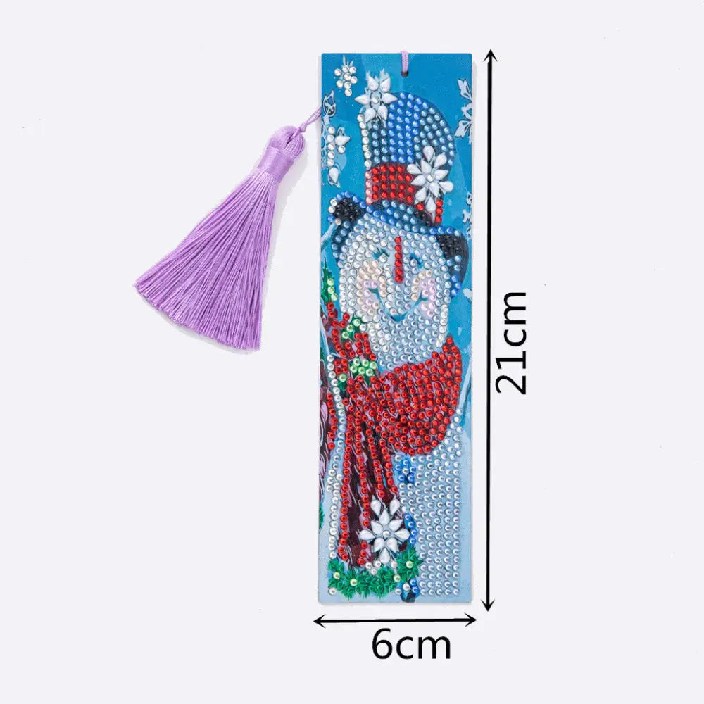 Snowman - Diamond Painting Bookmark - Bookmark