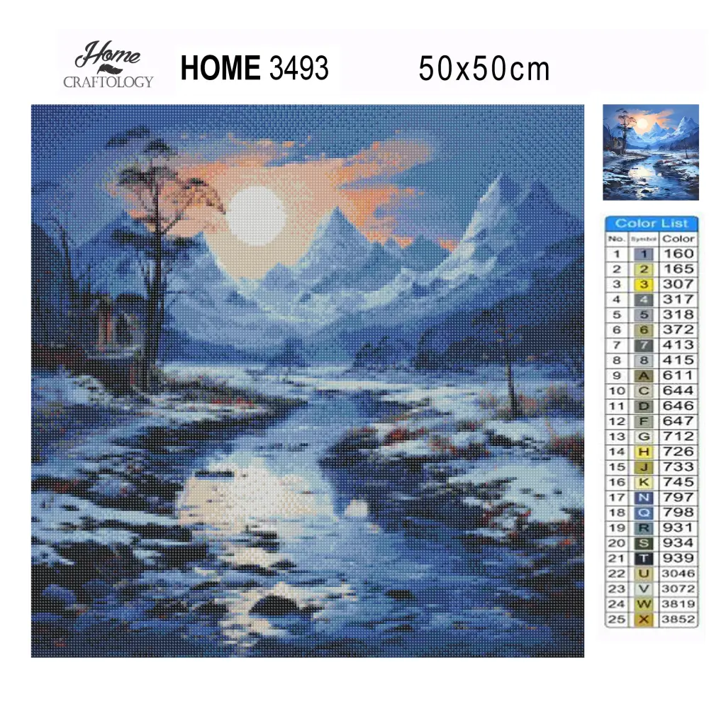 Snowy Mountains - Exclusive Premium Diamond Painting Kit - Diamond Painting Kit