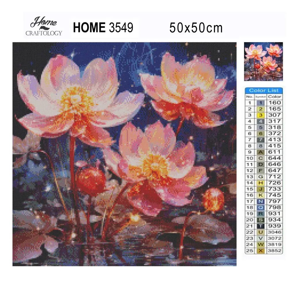 Sparkling Flowers - Exclusive Premium Diamond Painting Kit - Diamond Painting Kit