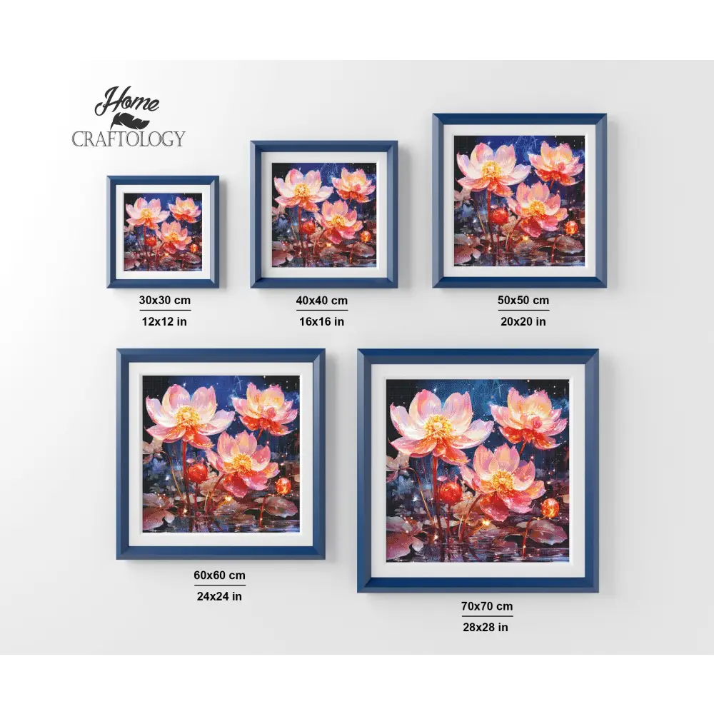 Sparkling Flowers - Exclusive Premium Diamond Painting Kit - Diamond Painting Kit