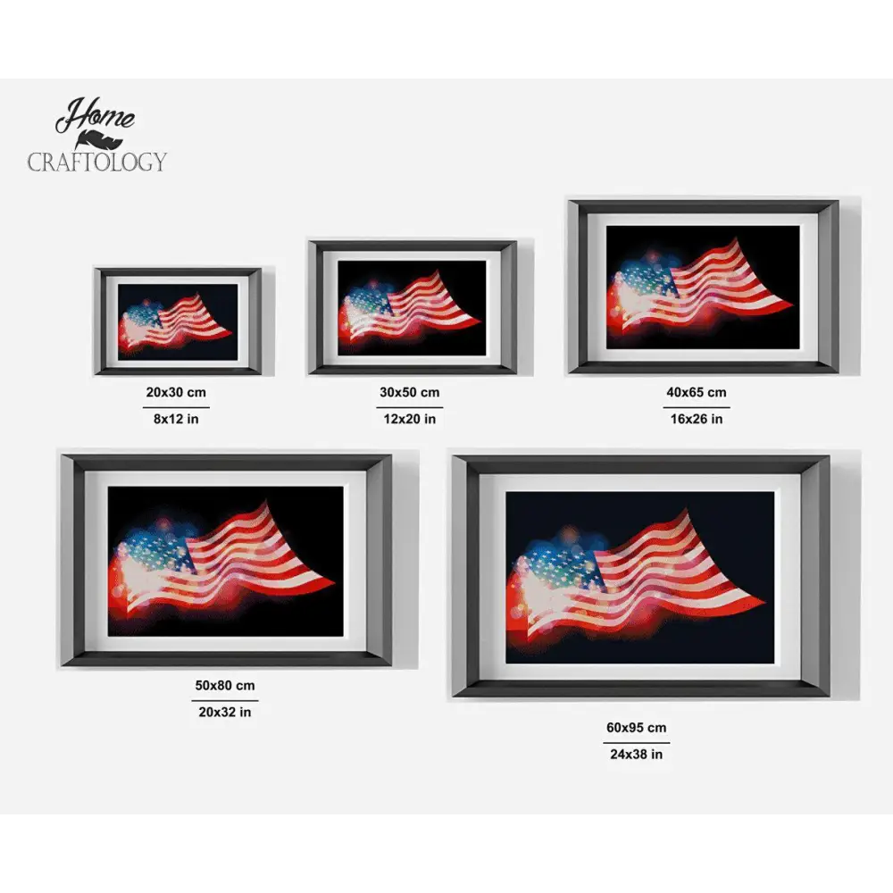 Sparkling USA Flag - Diamond Painting Kit - Home Craftology