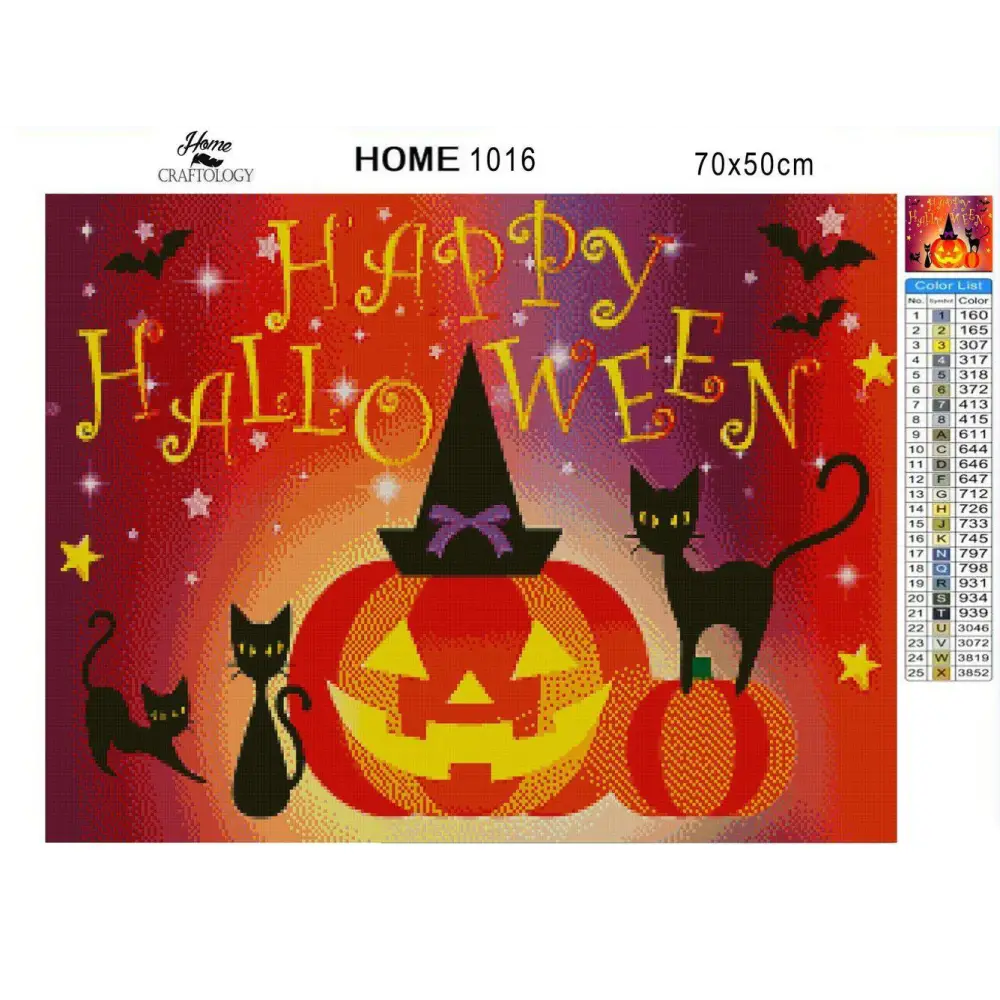 Sparkly Halloween - Diamond Painting Kit - Home Craftology