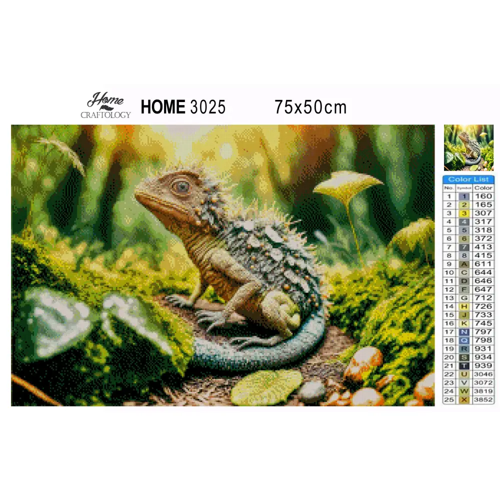 Spikey Lizard - Premium Diamond Painting Kit - Diamond Painting Kit