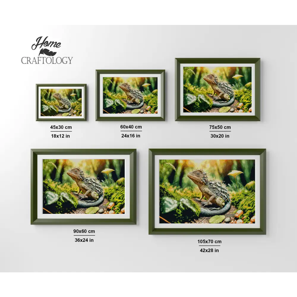 Spikey Lizard - Premium Diamond Painting Kit - Diamond Painting Kit
