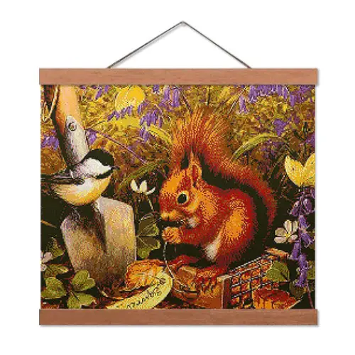 Squirrel and Bird - Premium Diamond Painting Kit - Diamond Painting Kit