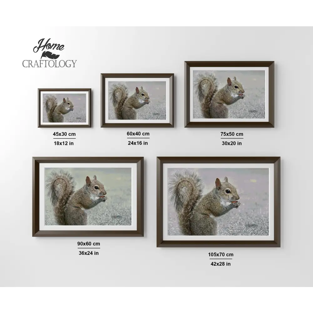 Squirrel Eating Nut - Premium Diamond Painting Kit - Diamond Painting Kit