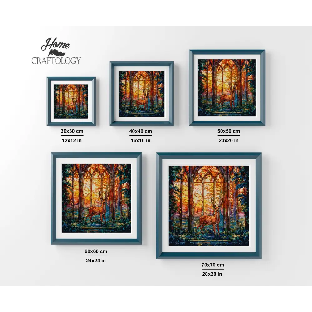 Stained Glass Deer - Exclusive Premium Diamond Painting Kit - Diamond Painting Kit