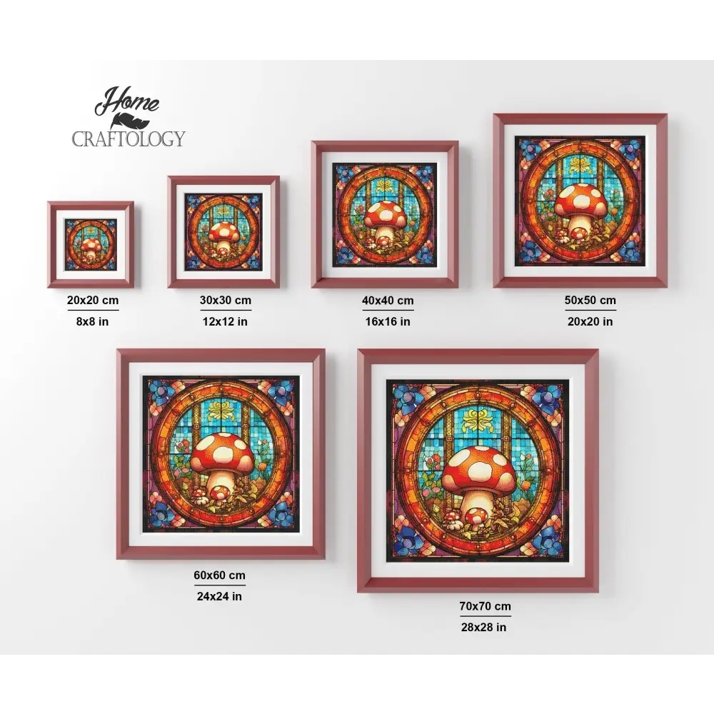 Stained Glass Mushroom - Exclusive Premium Diamond Painting Kit - Diamond Painting Kit