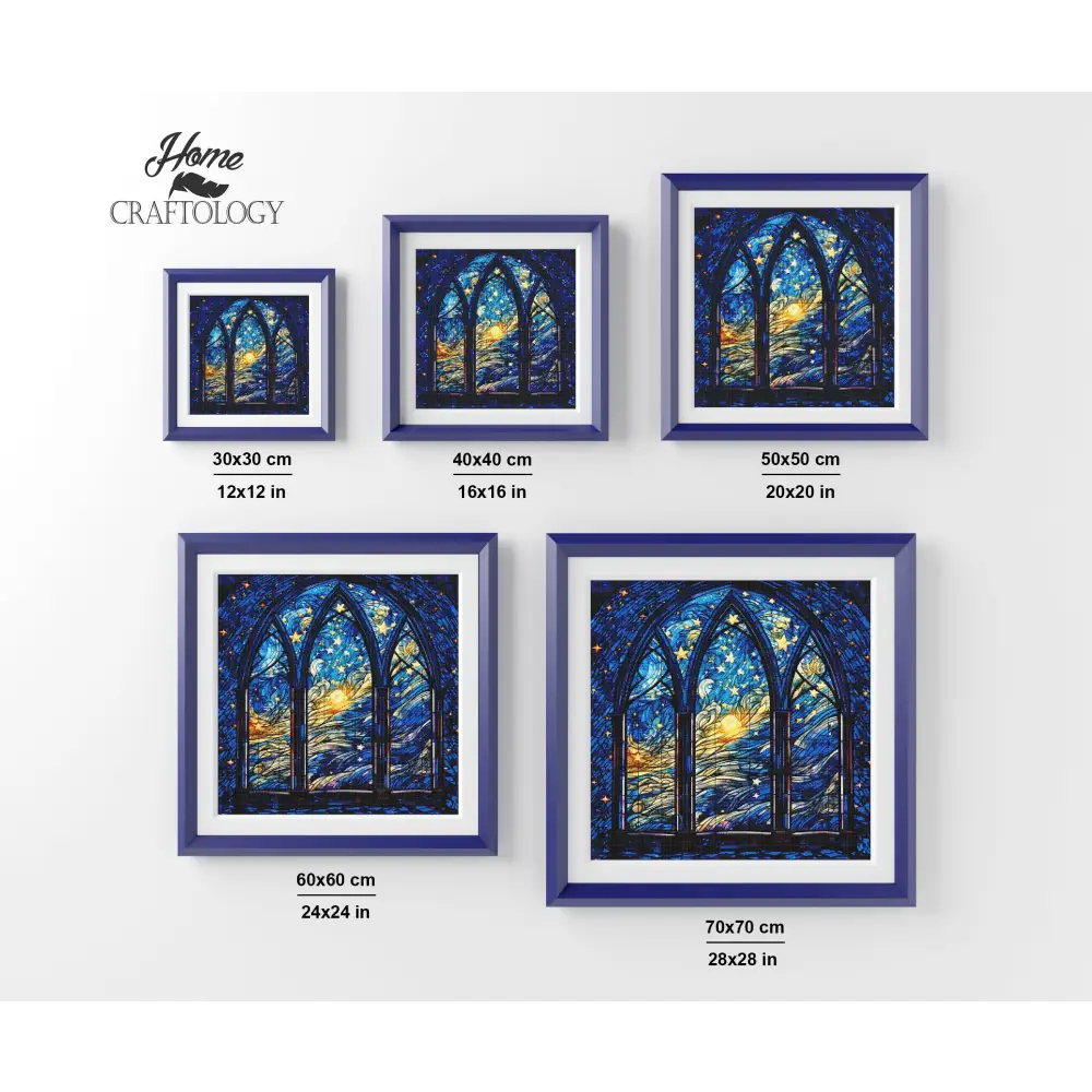 Stained Glass Night Sky - Exclusive Premium Diamond Painting Kit - Diamond Painting Kit
