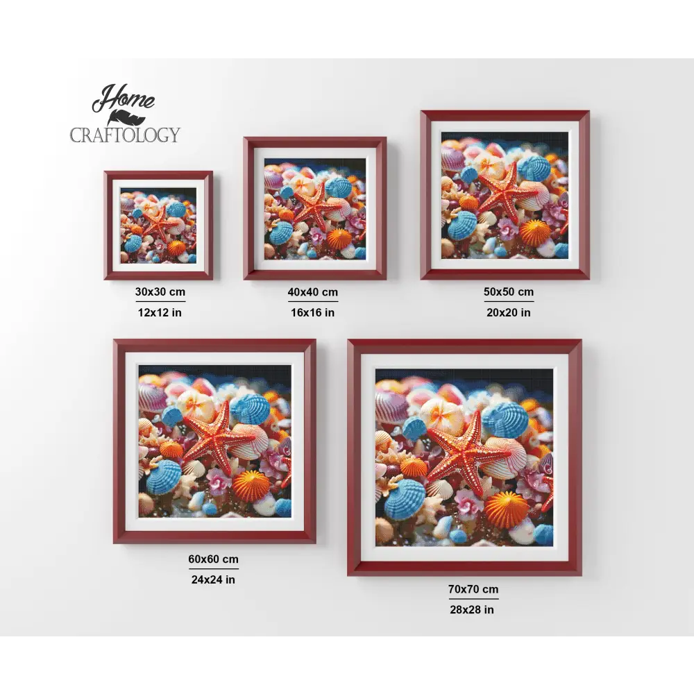 Starfish and Shells - Exclusive Premium Diamond Painting Kit - Diamond Painting Kit