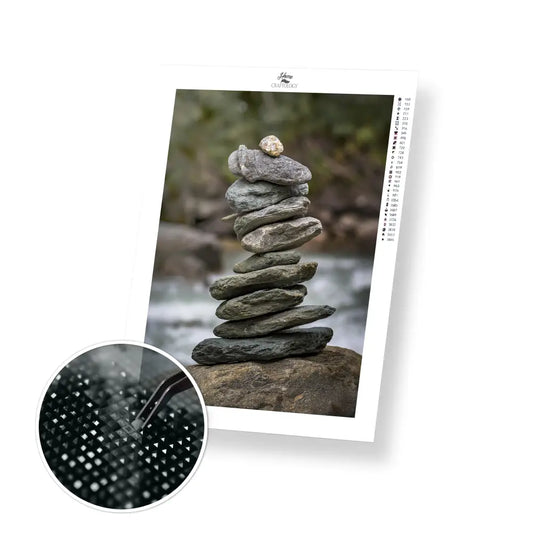 Stone Tower - Premium Diamond Painting Kit - 20x25cm / 8x10’’ / Square (Most Popular) - Diamond Painting Kit