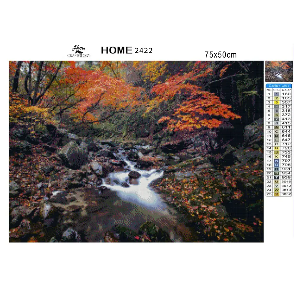 Stream in Fall - Premium Diamond Painting Kit - Diamond Painting Kit