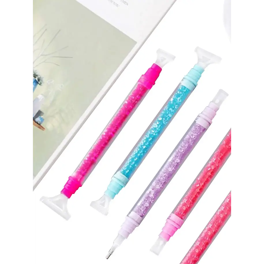 Stylish Diamond Paining Pen with 4 Replaceable Tips - Diamond Painting Cross Stitch