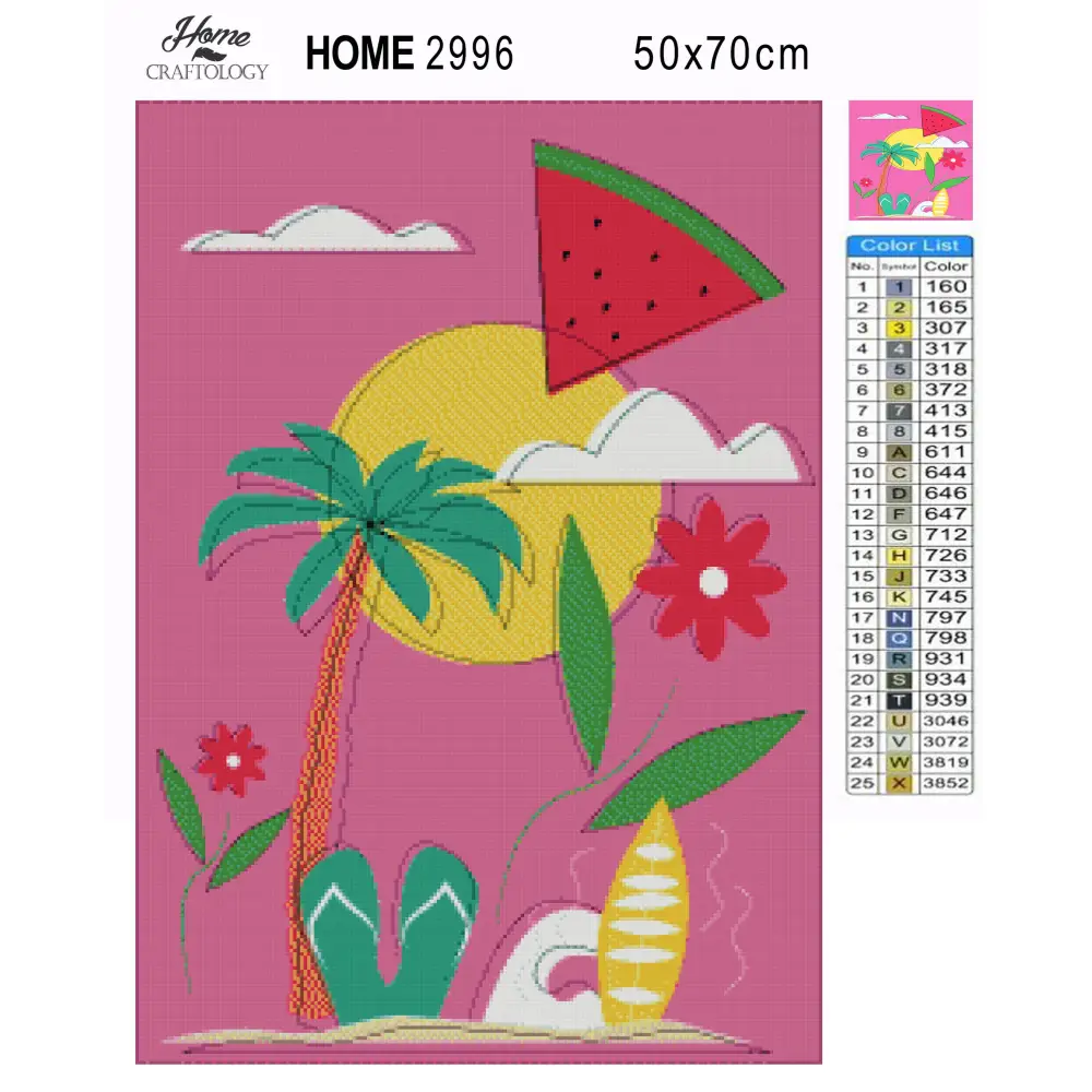 Summer Things - Premium Diamond Painting Kit - Diamond Painting Kit