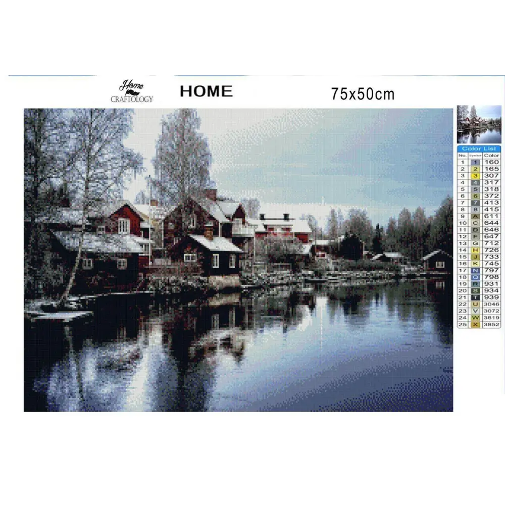 Sundborn, Dalarna - Diamond Painting Kit - Home Craftology