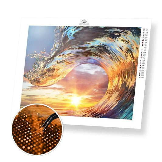 Sunrise Wave - Exclusive Premium Diamond Painting Kit - 25x20cm / 10x8’’ / Square (Most Popular) - Diamond Painting Kit