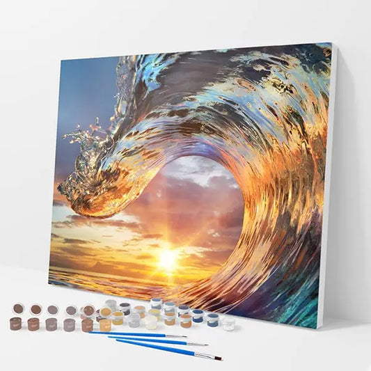 Sunrise Wave Kit - Paint By Numbers - 30x40cm / 12x16’’ / No Frame - Paint By Numbers