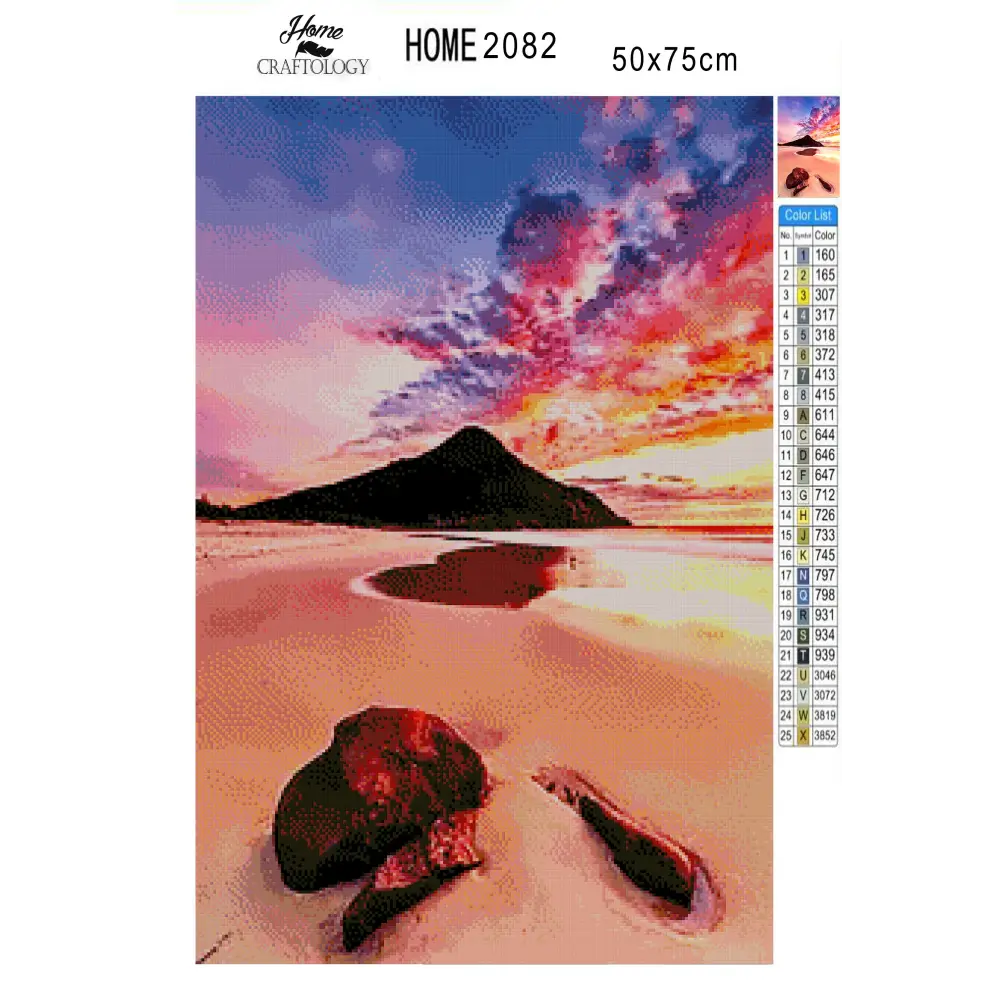 Sunset by the Beach - Premium Diamond Painting Kit - Diamond Painting Kit