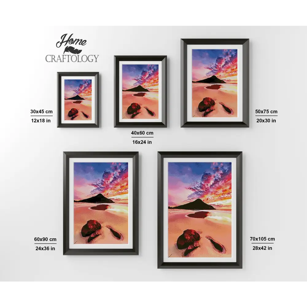 Sunset by the Beach - Premium Diamond Painting Kit - Diamond Painting Kit