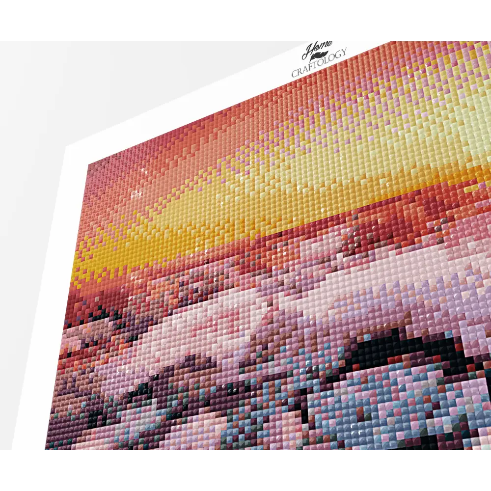 Sunset by the Glacier - Premium Diamond Painting Kit - Diamond Painting Kit