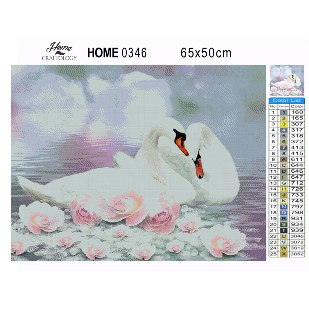 Swan Lake Lovers - Premium Diamond Painting Kit - Diamond Painting Kit
