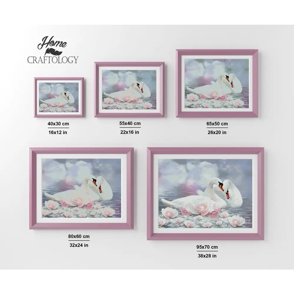 Swan Lake Lovers - Premium Diamond Painting Kit - Diamond Painting Kit
