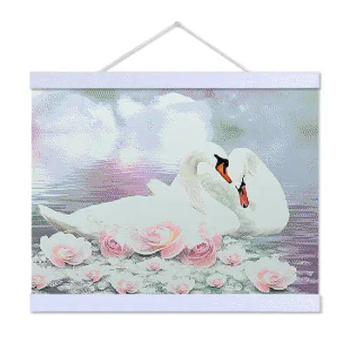 Swan Lake Lovers - Premium Diamond Painting Kit - Diamond Painting Kit