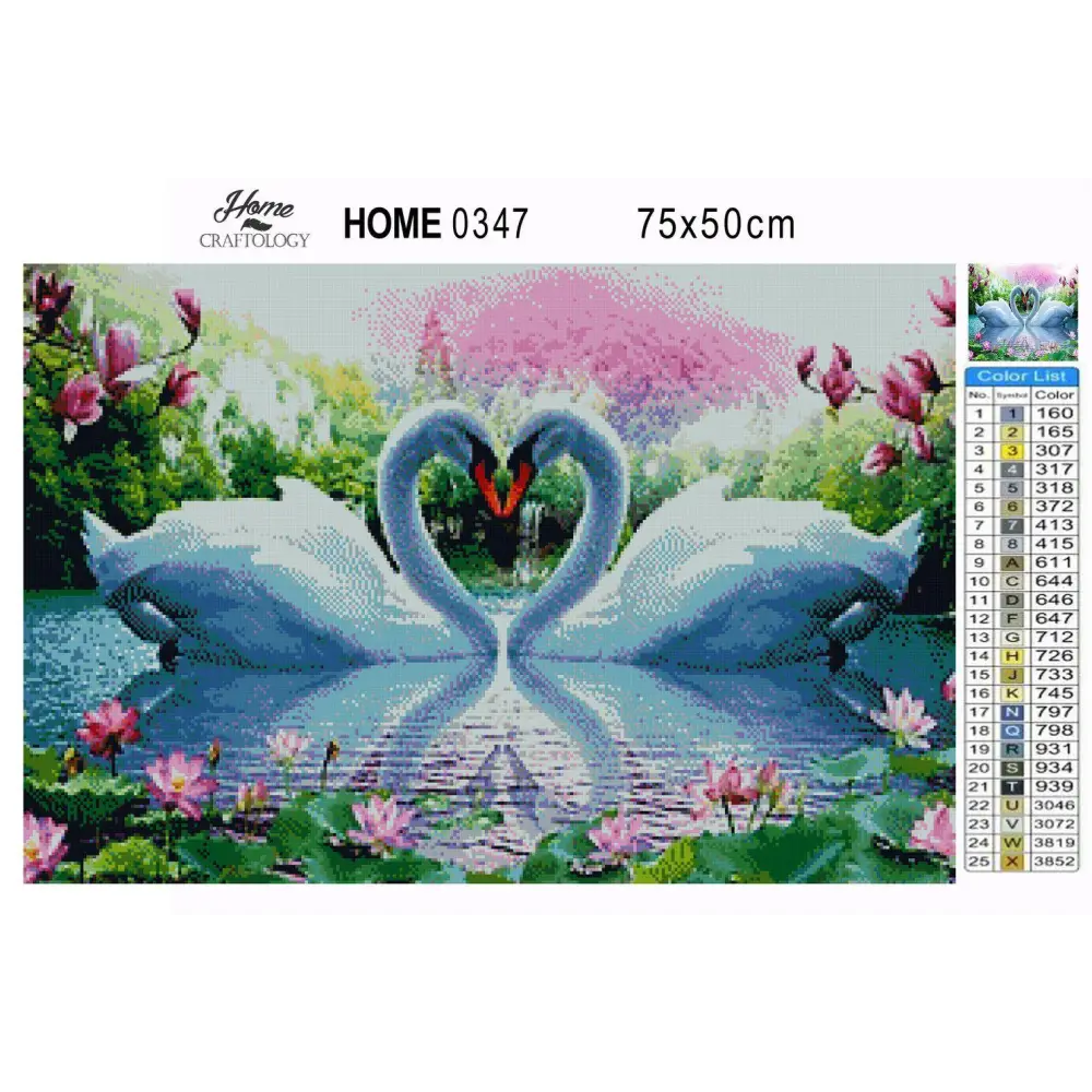 Swan Lovers - Premium Diamond Painting Kit - Diamond Painting Kit