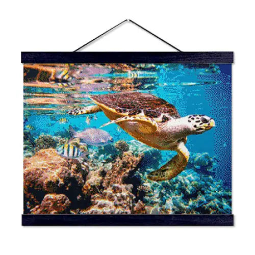 Swimming Sea Turtle - Exclusive Premium Diamond Painting Kit - Diamond Painting Kit