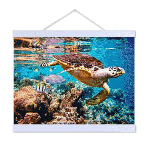 Swimming Sea Turtle - Exclusive Premium Diamond Painting Kit - Diamond Painting Kit