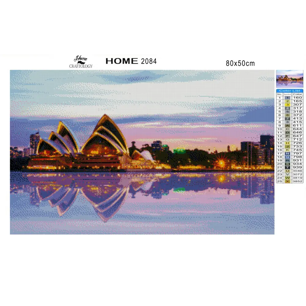 Sydney Opera House Night Lights - Premium Diamond Painting Kit - Diamond Painting Kit