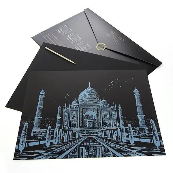 Taj Mahal India - Scratch Painting Kit - Scratch Painting