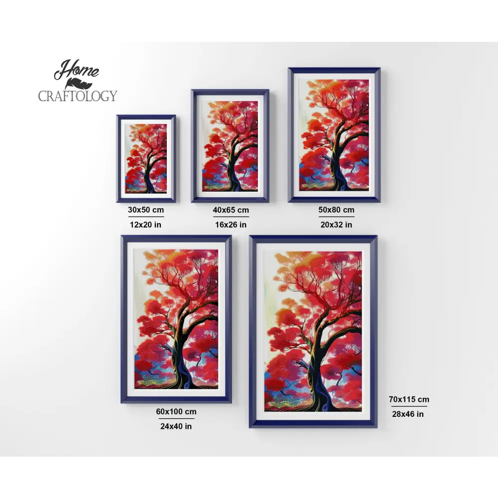 Tall Autumn Tree - Premium Diamond Painting Kit - Diamond Painting Kit