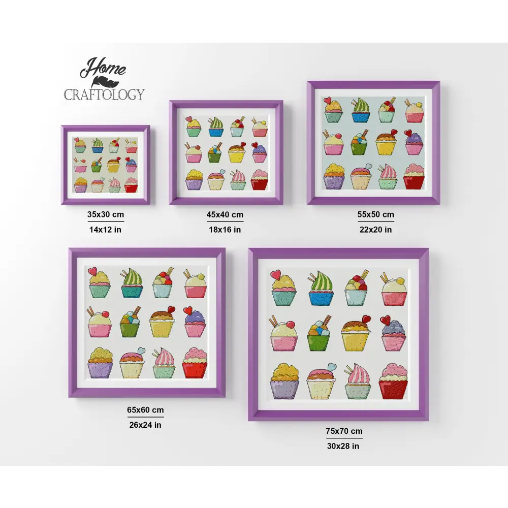 Tasty Cupcakes - Premium Diamond Painting Kit - Diamond Painting Kit