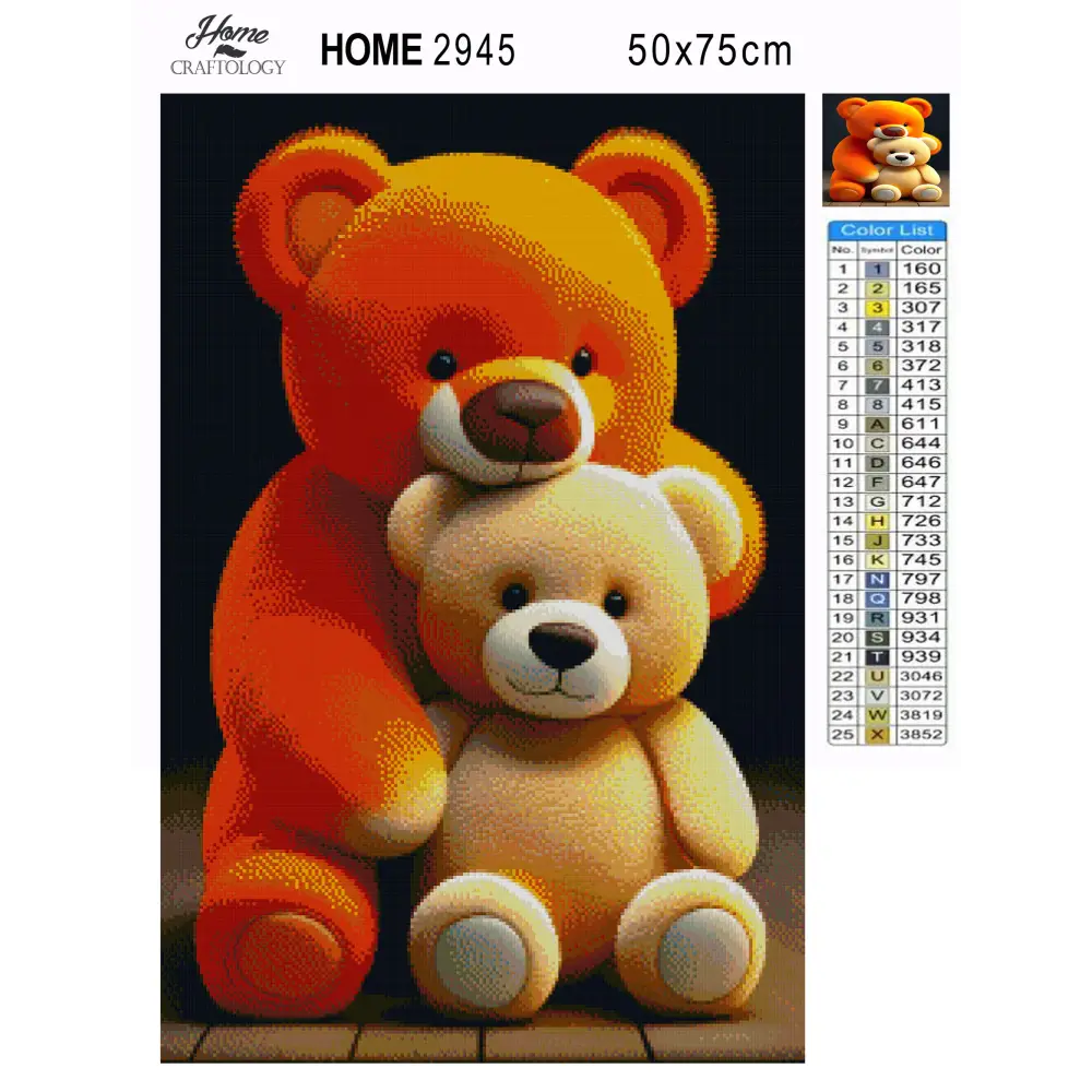Teddy Bears - Premium Diamond Painting Kit - Diamond Painting Kit