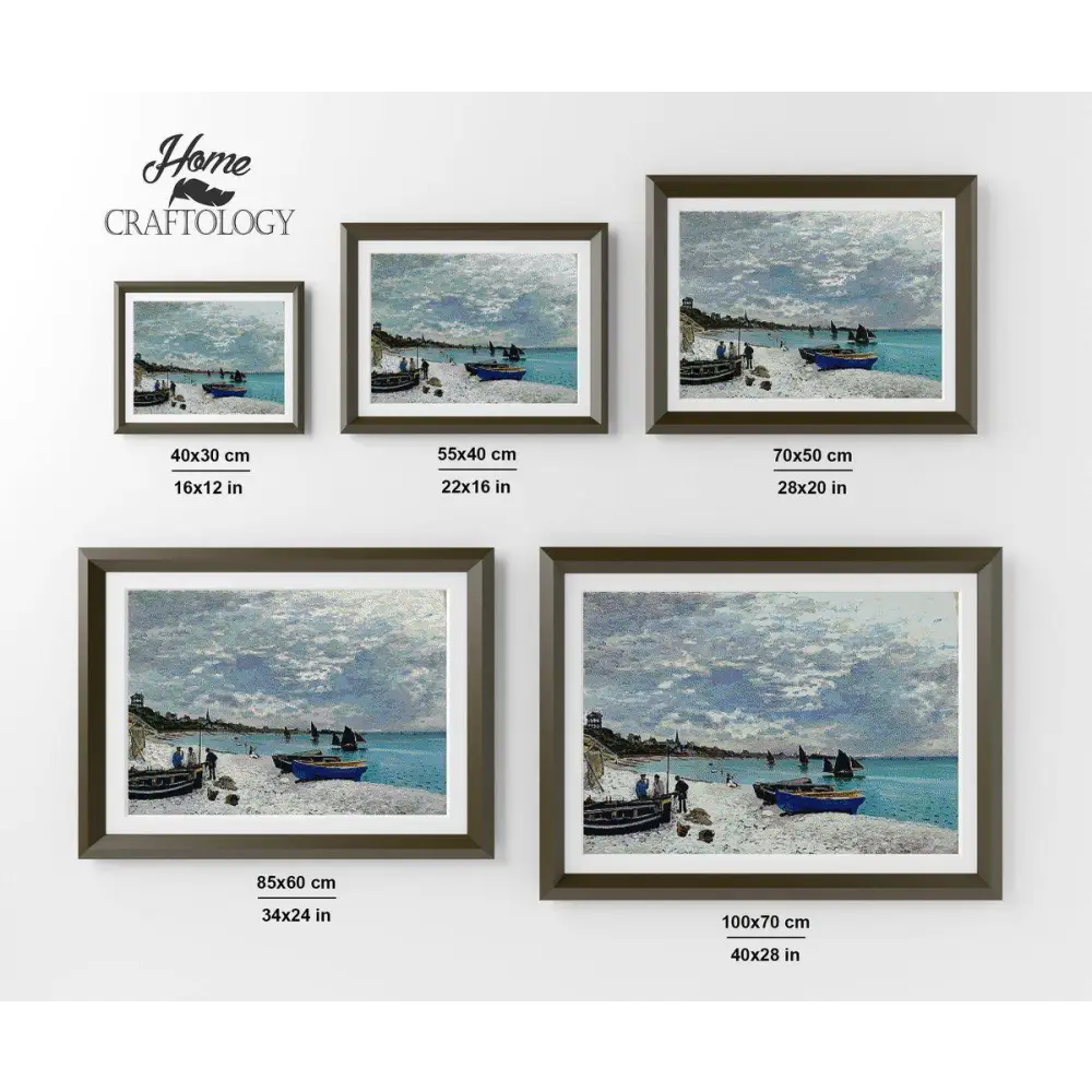 The Beach at Sainte Adresse - Premium Diamond Painting Kit - Diamond Painting Kit